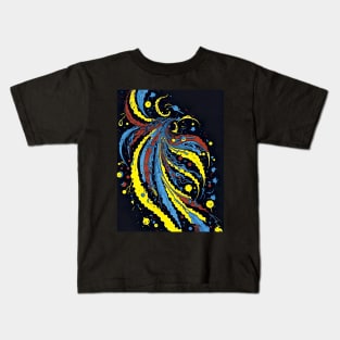 Abstract Colorful Paint Spill Kids T-Shirt